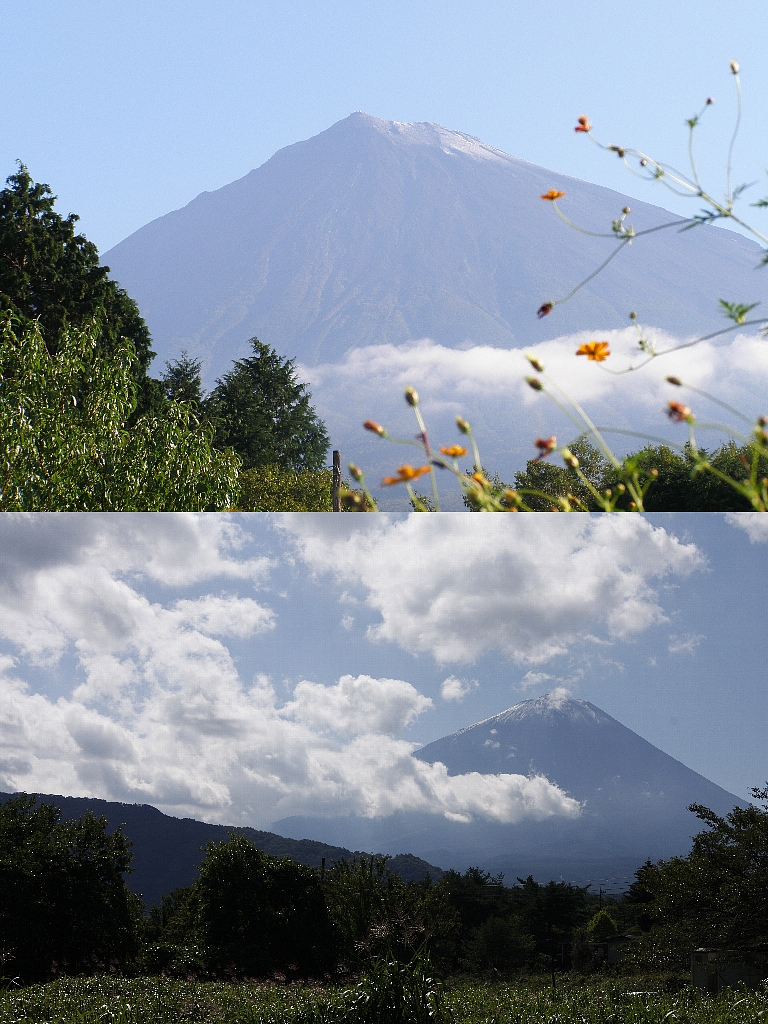 富士山が白くなりはじめました！