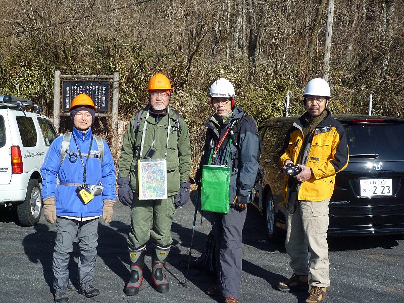 富士山南面森林調査進行中...