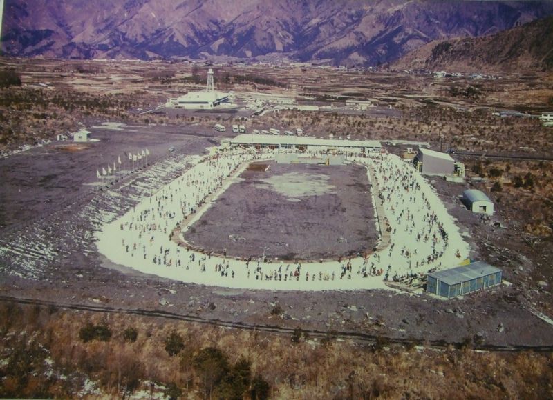 1961年開業当時の富士五湖国際スケートセンター(現富士急ハイランド)