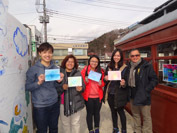富士山の日イベント　河口湖駅前　電車「モ１号」で展示・ワークショップ開催